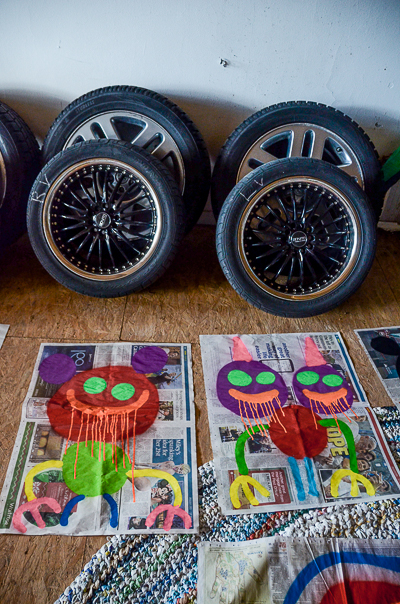 Inside Bortusk's studio - Drying pieces