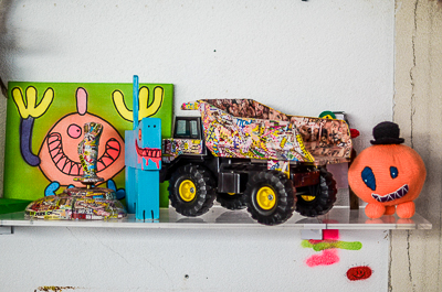 Inside Bortusk's studio