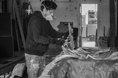 Bortusk at work in his studio