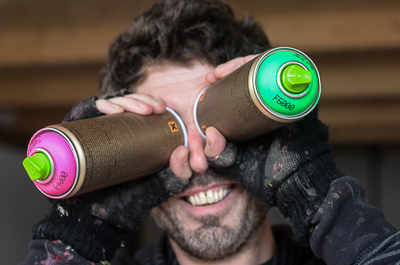 Bortusk Leer with his spray cans