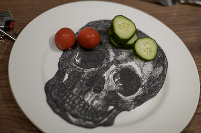 My Dog Sighs at home -  preparing dinner for the kids