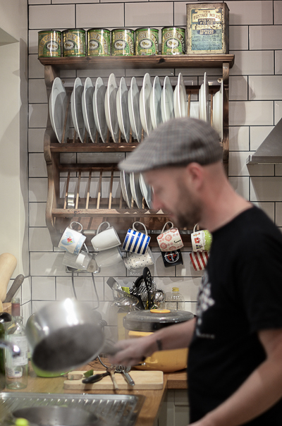 My Dog Sighs at home - in the kitchen