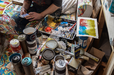 Inside My Dog Sighs' studio