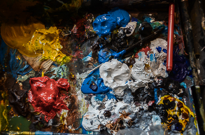 My Dog Sighs at work - paint