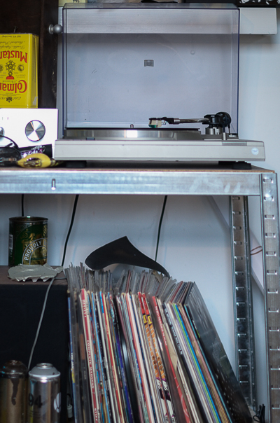 My Dog Sighs' studio - he only plays vinyl records.