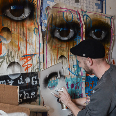 My Dog Sighs in his studio - Work in progress