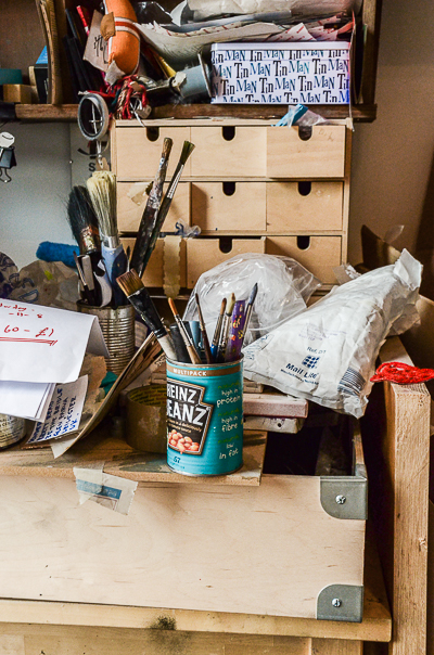 My Dog Sighs' studio - desk and tools
