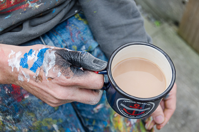 At My Dog Sigh's studio - Tea time