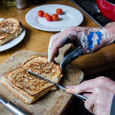 My Dog Sighs at home - the most delicious cheese sandwiches