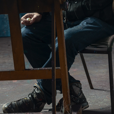 Astro working on a canvas