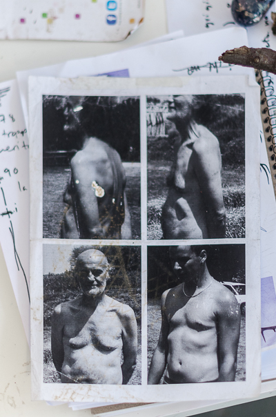 Inside Borondo's studio - preparatory works - pictures