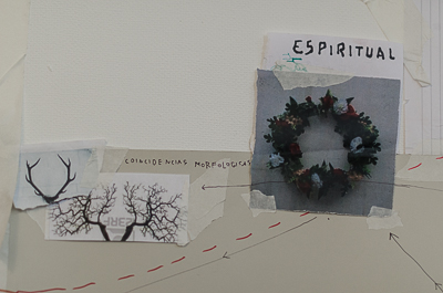 Inside Borondo's studio - Board detail