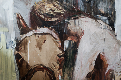 Canvas by Borondo - close-up
