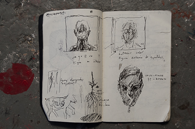Inside Borondo's studio - Sketchbook