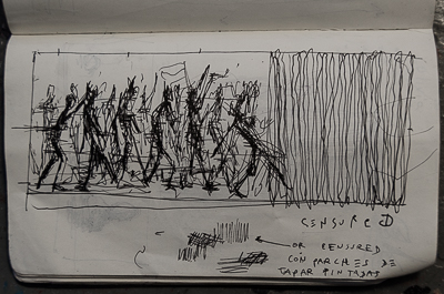 Inside Borondo's studio - Sketchbook