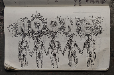 Inside Borondo's studio - Sketchbook