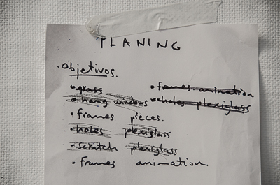 Inside Borondo's studio - Planning