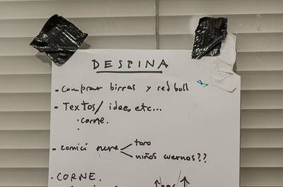 Inside Borondo's studio - Despina's To-Do list