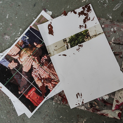 Images shot by Borondo - preparatory work for paintings