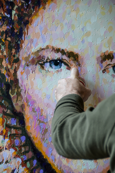 Jimmy C's work in progress in his studio