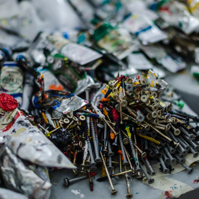 Inside Ron English's studio - Screws and paint