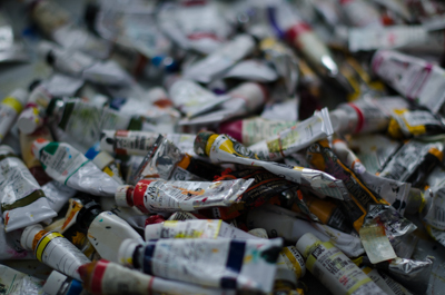 Inside Ron English's studio - paint