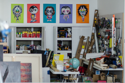 Inside Ron English's studio