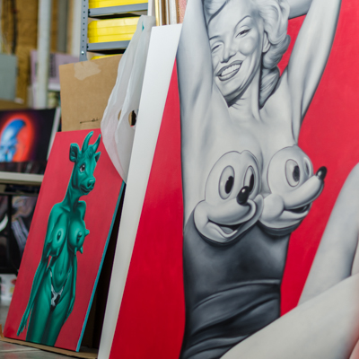 Marylin with Mickeys and Cathy Cowgirl