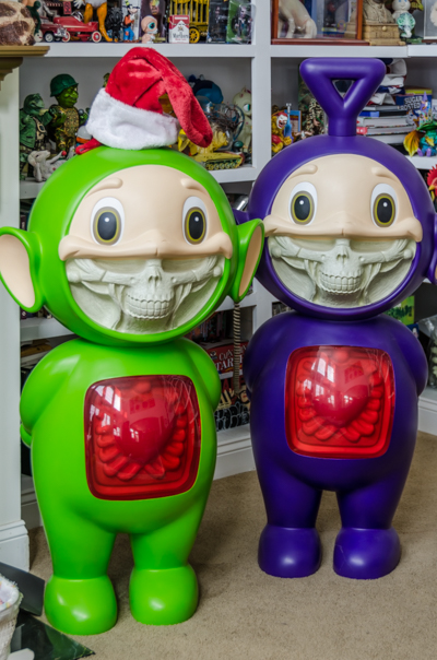 Inside Ron English's living room - Handpainted Telegrinnies