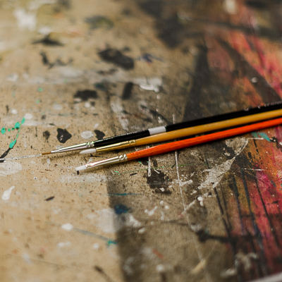 Inside Beau Stanton's studio - paintbrushes