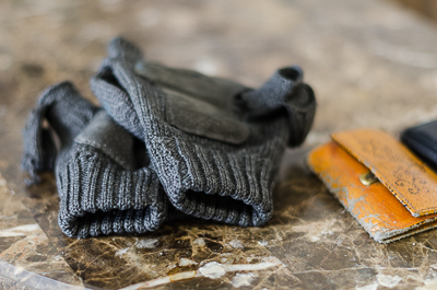 It gets freezing in Beau Stanton's studio - fingerless gloves