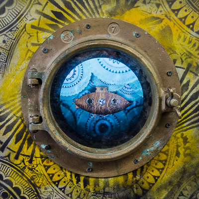Animated Submariner inside a salvaged porthole