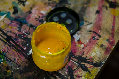 Yellow ink for the Leviathan screen print first layer