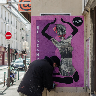 WIP - wheatpasting session in Paris