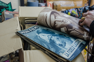 Covers of Mon Film magazine - treasures that may be used in FKDL's collages or art scotch