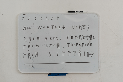 Inside Axel Void's studio - board