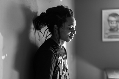 Reggie in the kitchen