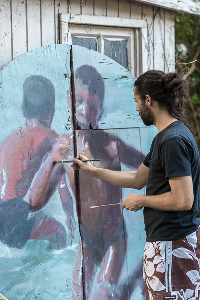 Axel Void at work in this garden