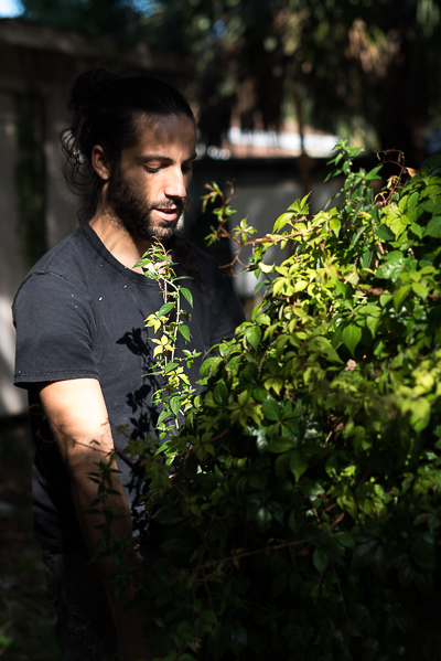 Axel Void in his garden