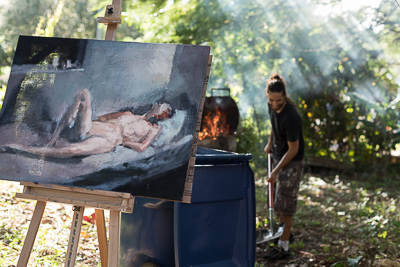 Cleaning up the yard