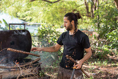 Cleaning up the yard