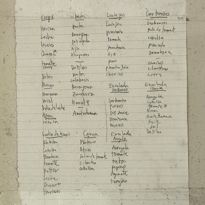 Recipes on the fridge